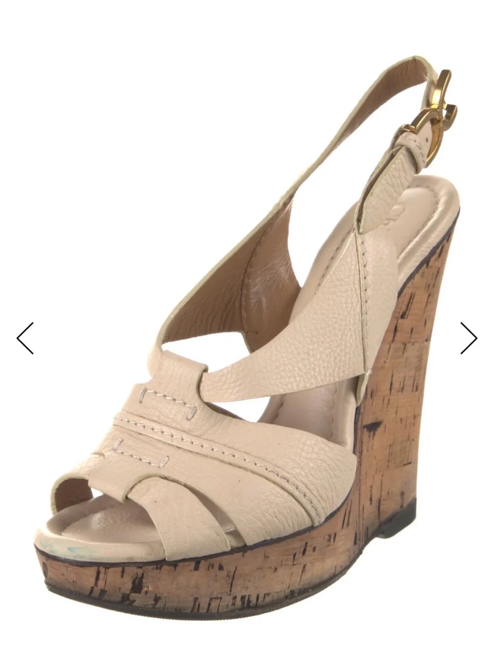 Chloe Women’s Cream Wedge Sandals - Stylish Slingback Platform